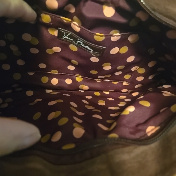 Vera Bradley Annie Tweed Handbag Purse Vintage Look Pink Purple - Picture 6 of 7